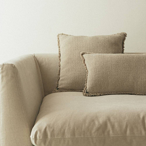 Подушка Лорена Каналс (Lorena Canals) "Этнос квадрат", бежевая, 45 х 45 см